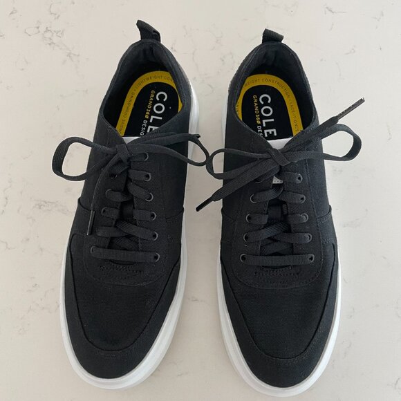 Cole Haan Grand 360 Pro Rally Canvas Court Lo Cut Sneakers Blk Optic Wht 8.5 - Picture 13 of 13